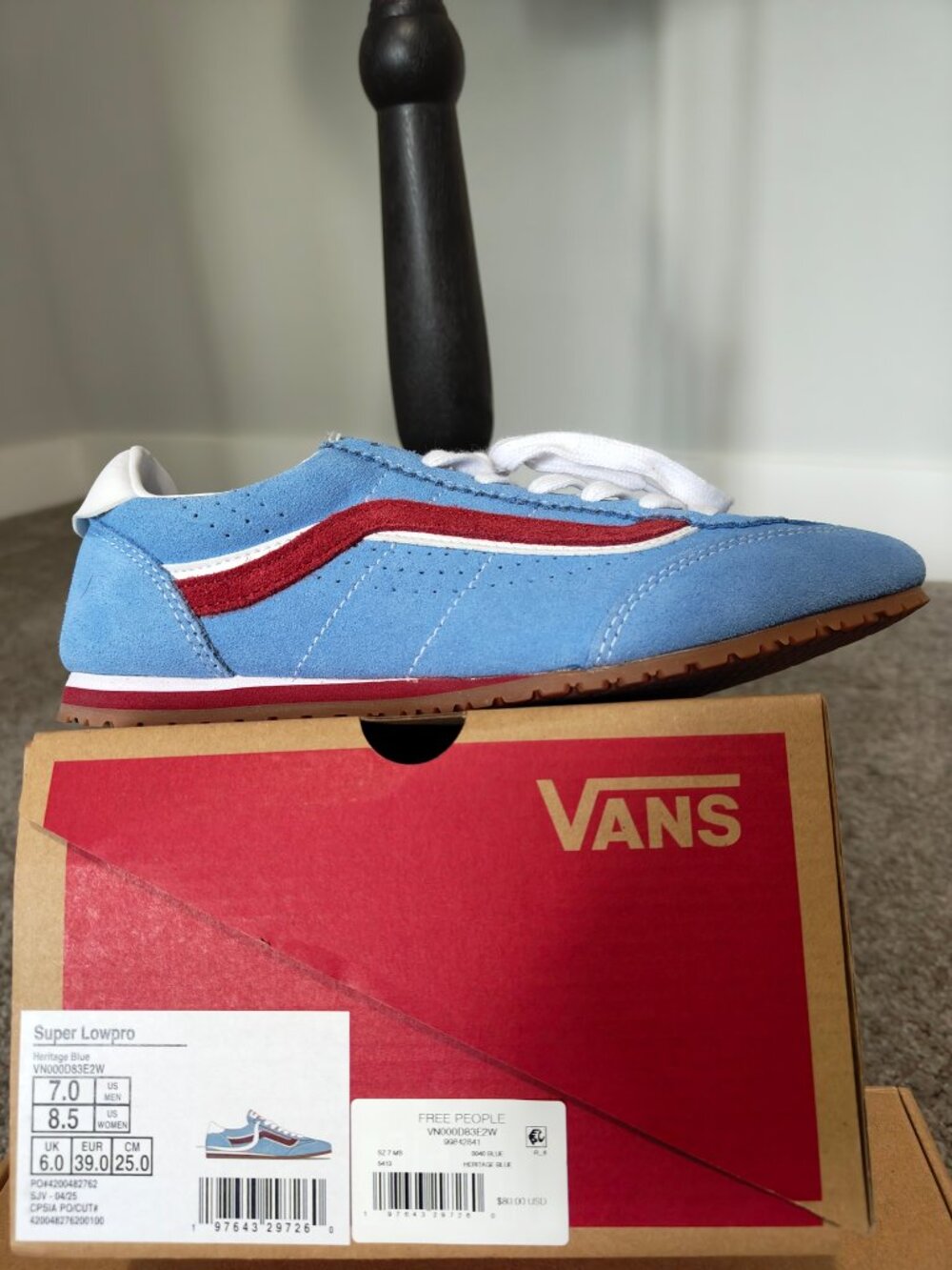 Vans Super Lowpro 7 Men, 8.5 Women Heritage Blue
